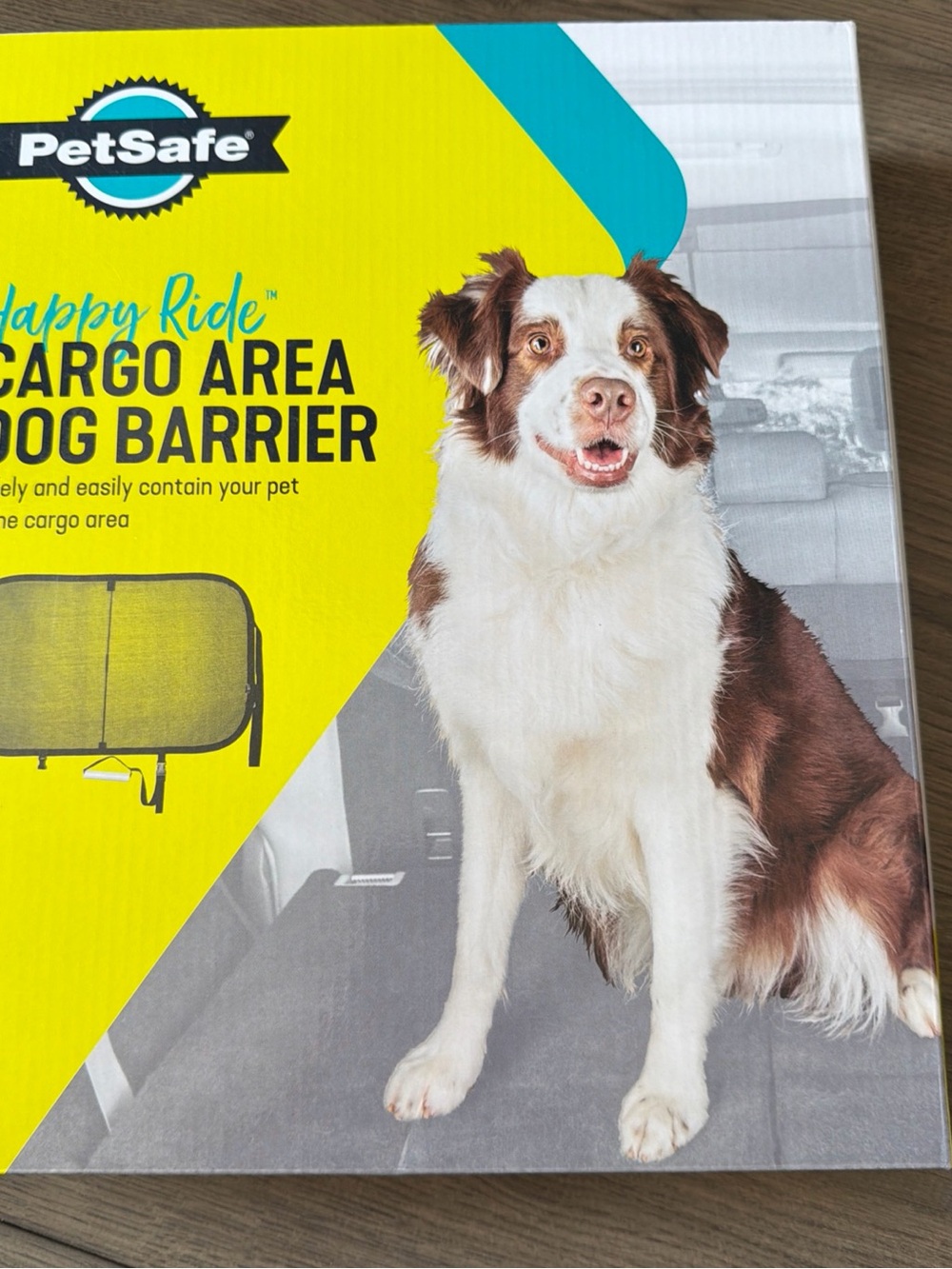 PetSafe Yellow & Teal Happy Ride Cargo Area Dog Barrier New